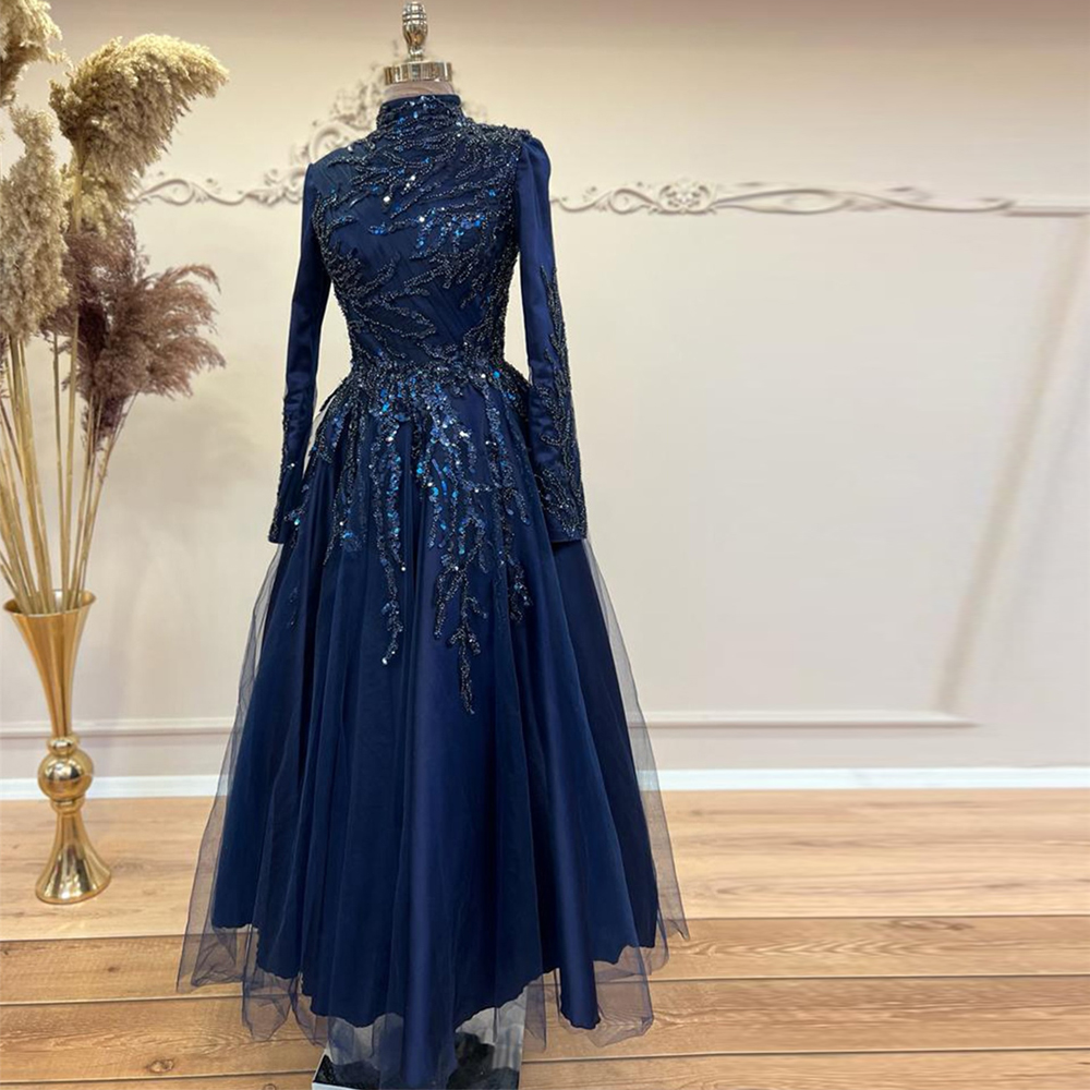 Formal Wear Gowns For Women - Beads Ankle Length A Line Prom