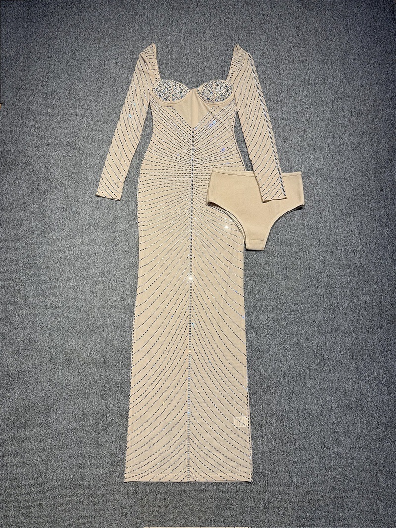 Luxury Crystals Beige Women Pr - Formal Wear Gowns For Women review and price