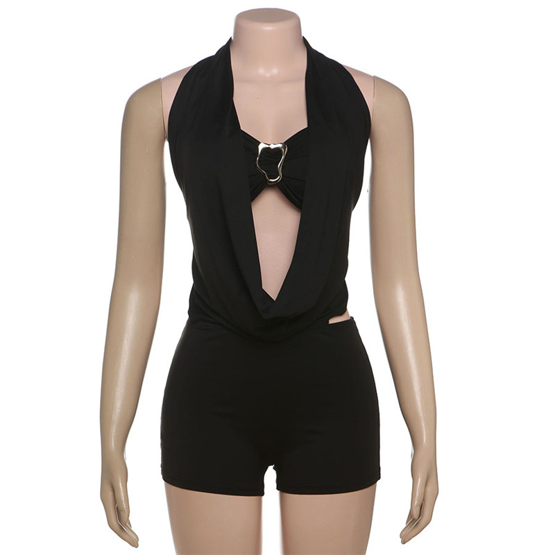 Black Women Jumpsuit Sexy Halt - Women'S Formal Wear Jumpsuit review and price
