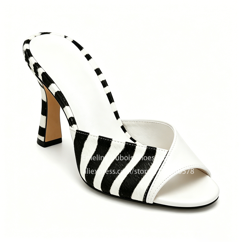 Zebra Print Peep Toe Mid Heel  - Kitten Heel Women review and price