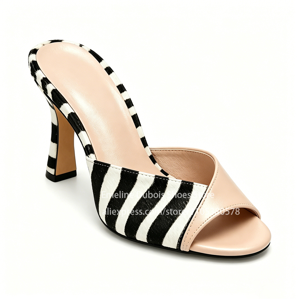 Zebra Print Peep Toe Mid Heel  - Kitten Heel Women review and price