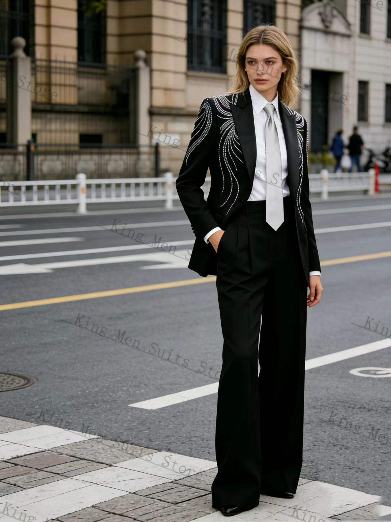 Black Women Suit Set 2 Pcs Bla - Women Formal Wear Black review and price