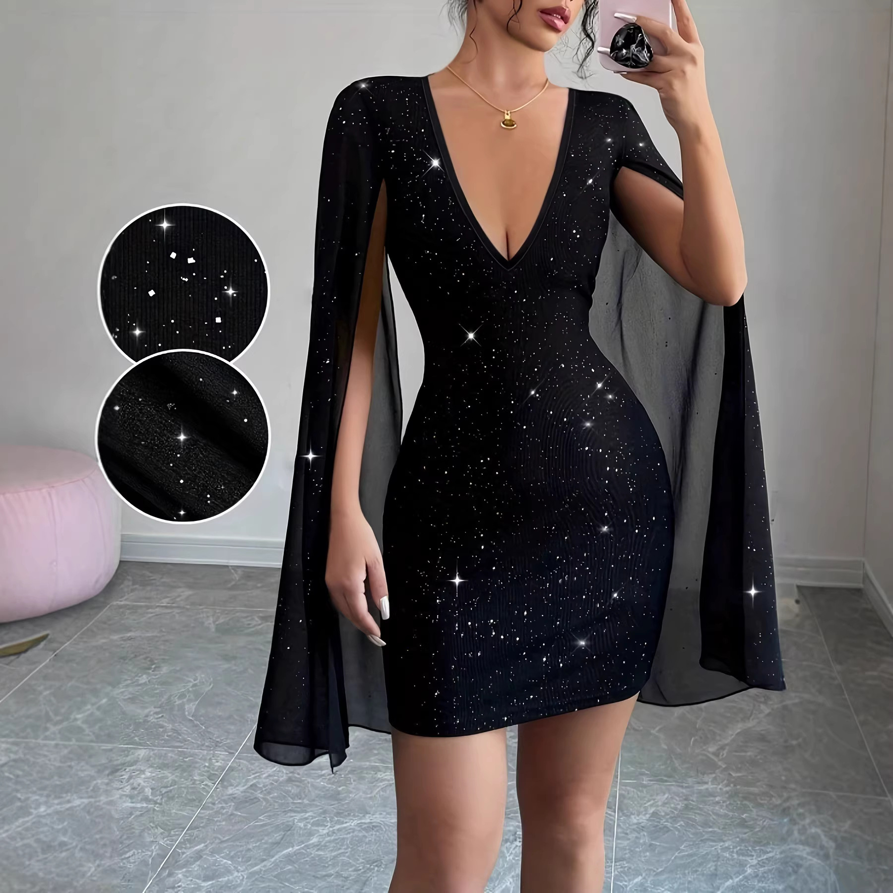 V Neck Bodycon Midi Dress Eleg - Formal Women'S Wear review and price