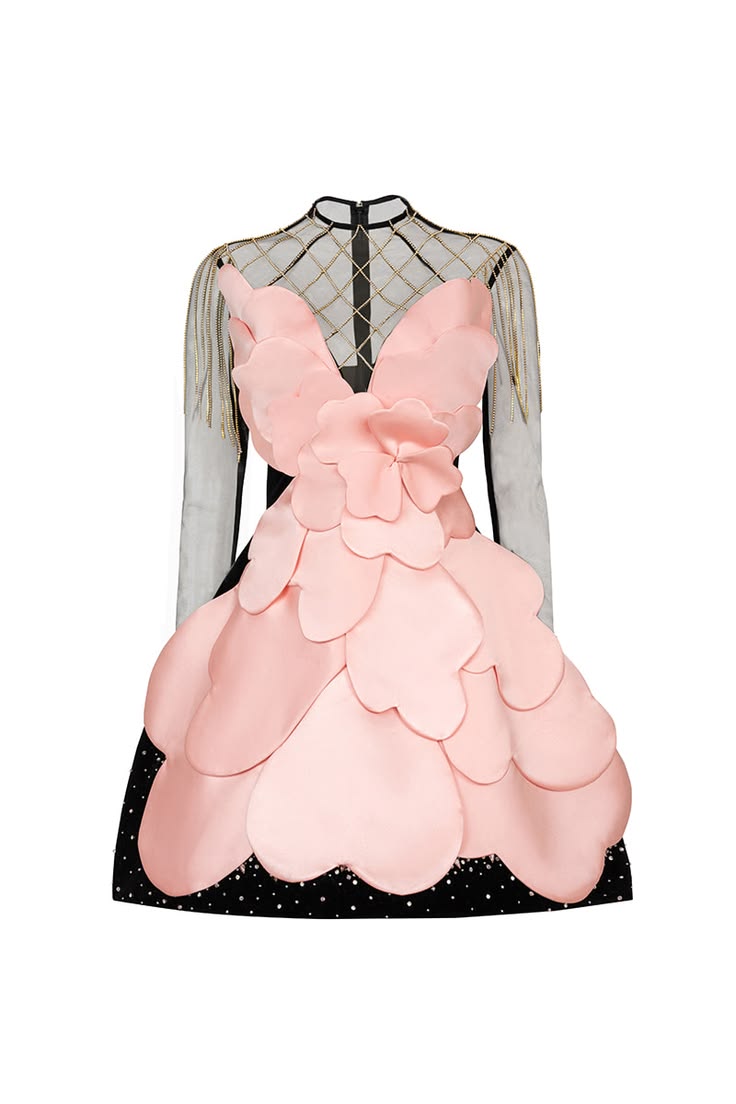 Gothic Black Pink Floral Mini  - Formal Wear Gowns For Women review and price