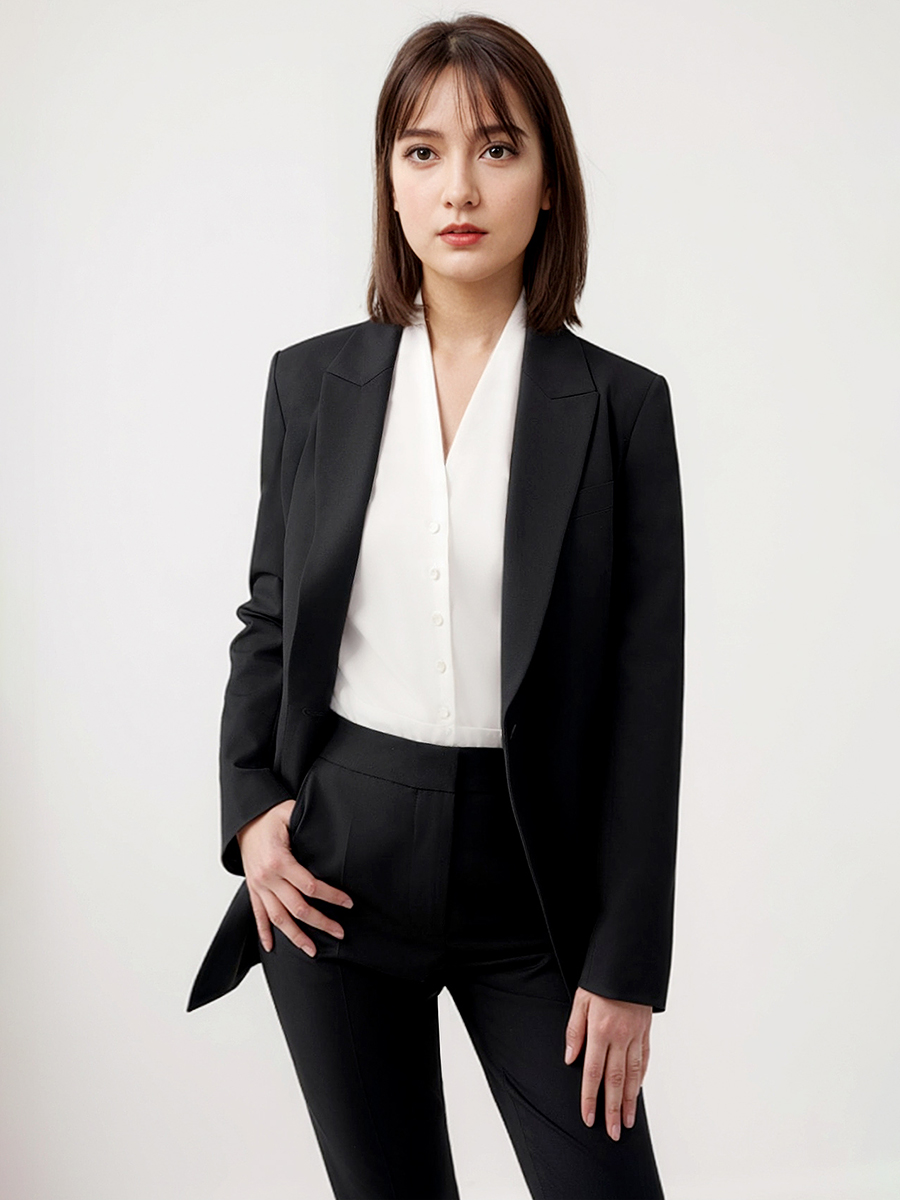 Women Suits Set Blazer Pant Of - Women Formal Wear Black review and price