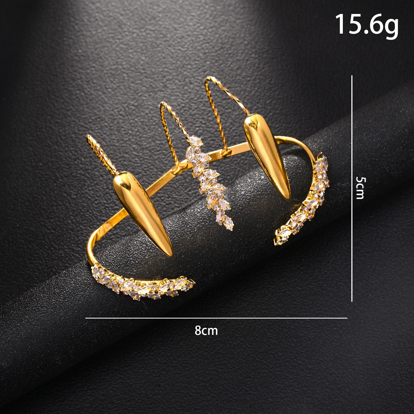 Edgy Wheat-Shape Crystal Open  - Women Formal Wear Look review and price