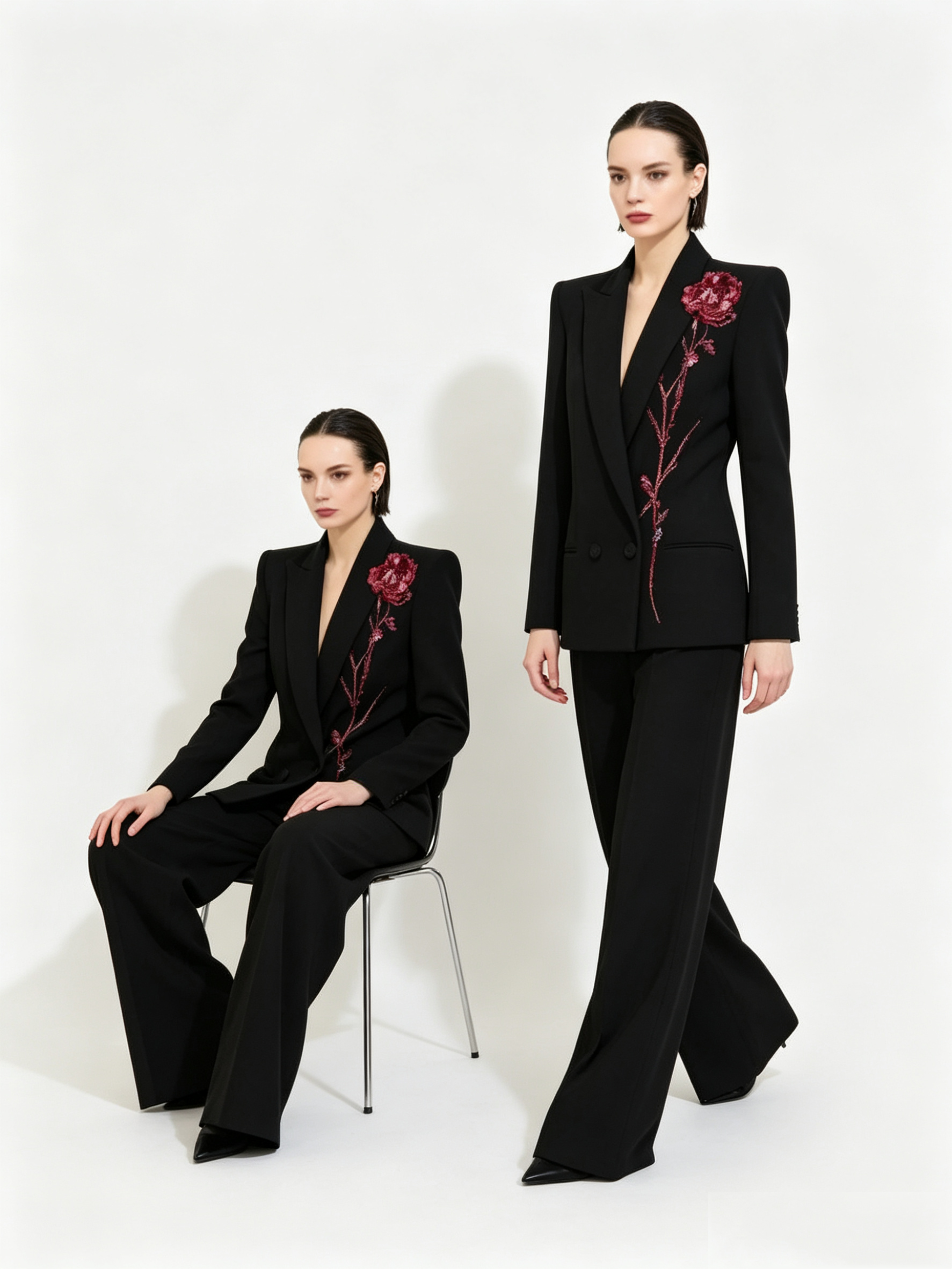 Black Women Suits Set 2 Piece  - Women Formal Wear Black review and price