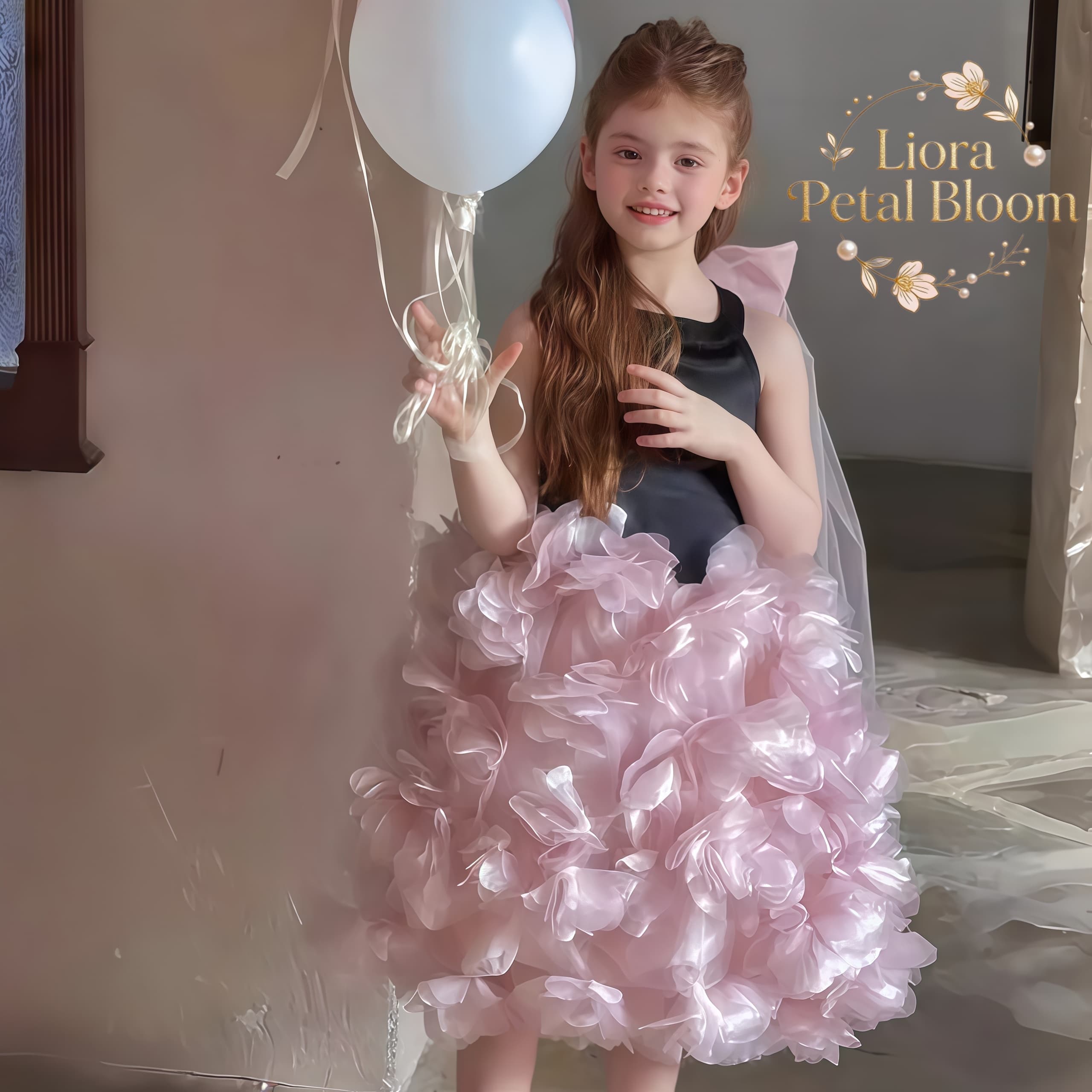 Girls' Black Floral Tulle Dres - Women'S Formal Wear For Girls review and price