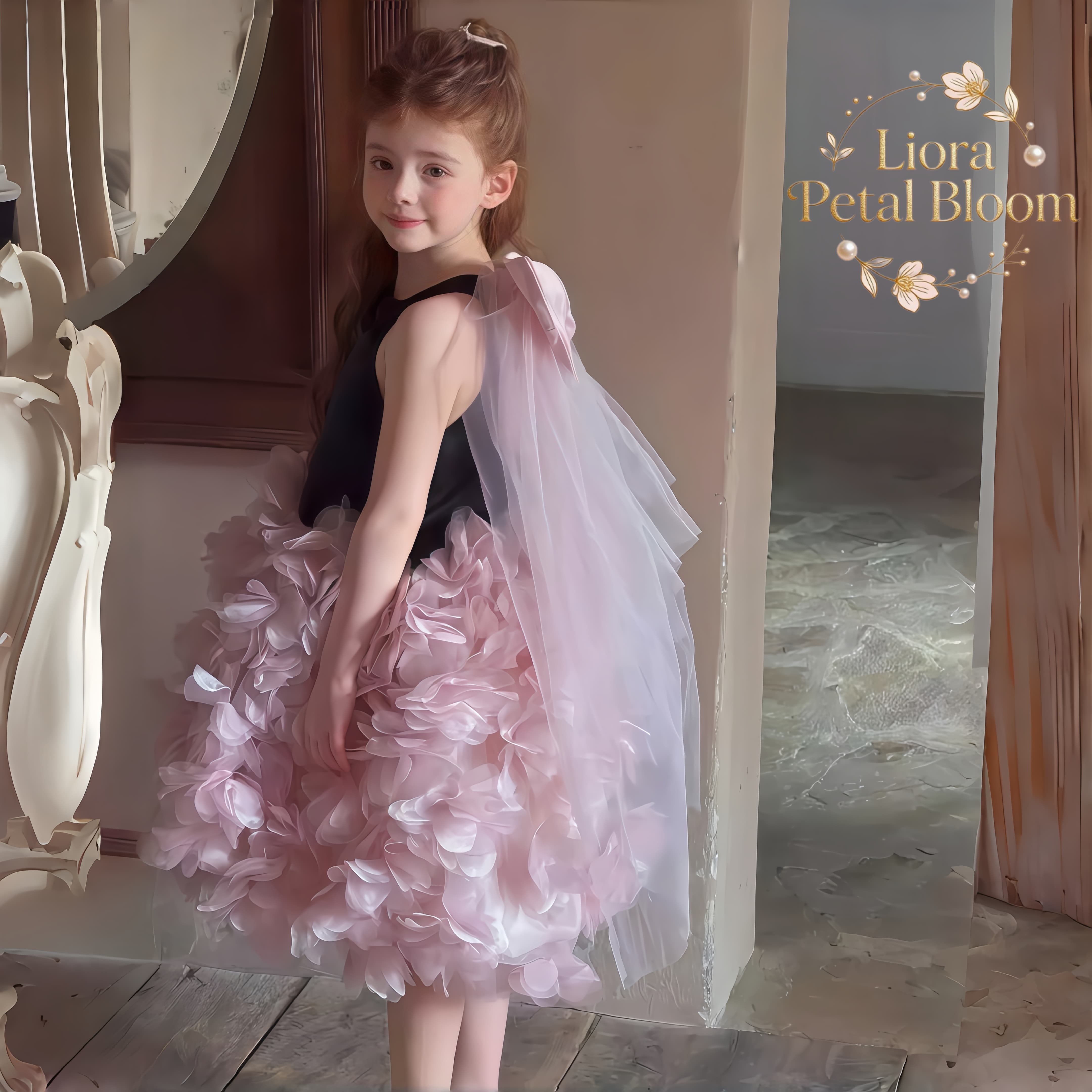 Girls' Black Floral Tulle Dres - Women'S Formal Wear For Girls review and price