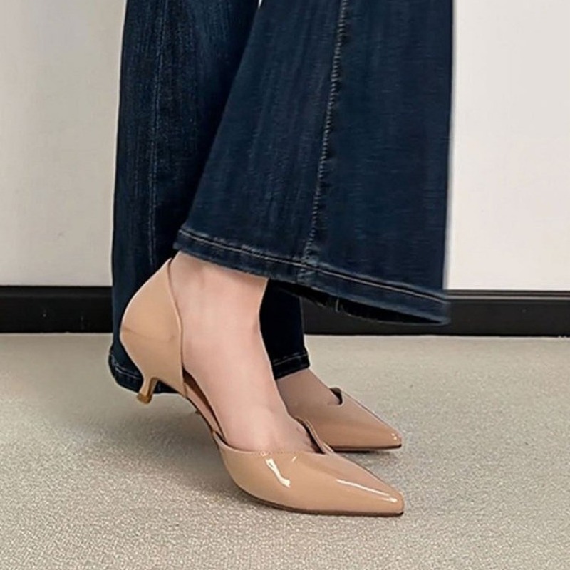 High Heels Pointed Toe Kitten  - Kitten Heel Women review and price