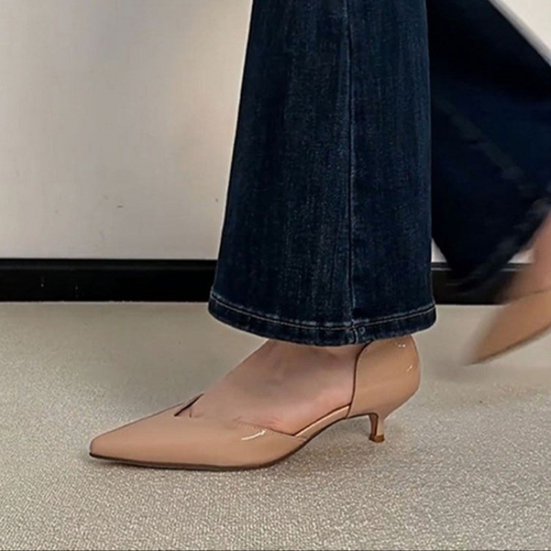 High Heels Pointed Toe Kitten  - Kitten Heel Women review and price