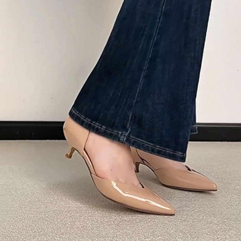 High Heels Pointed Toe Kitten  - Kitten Heel Women review and price