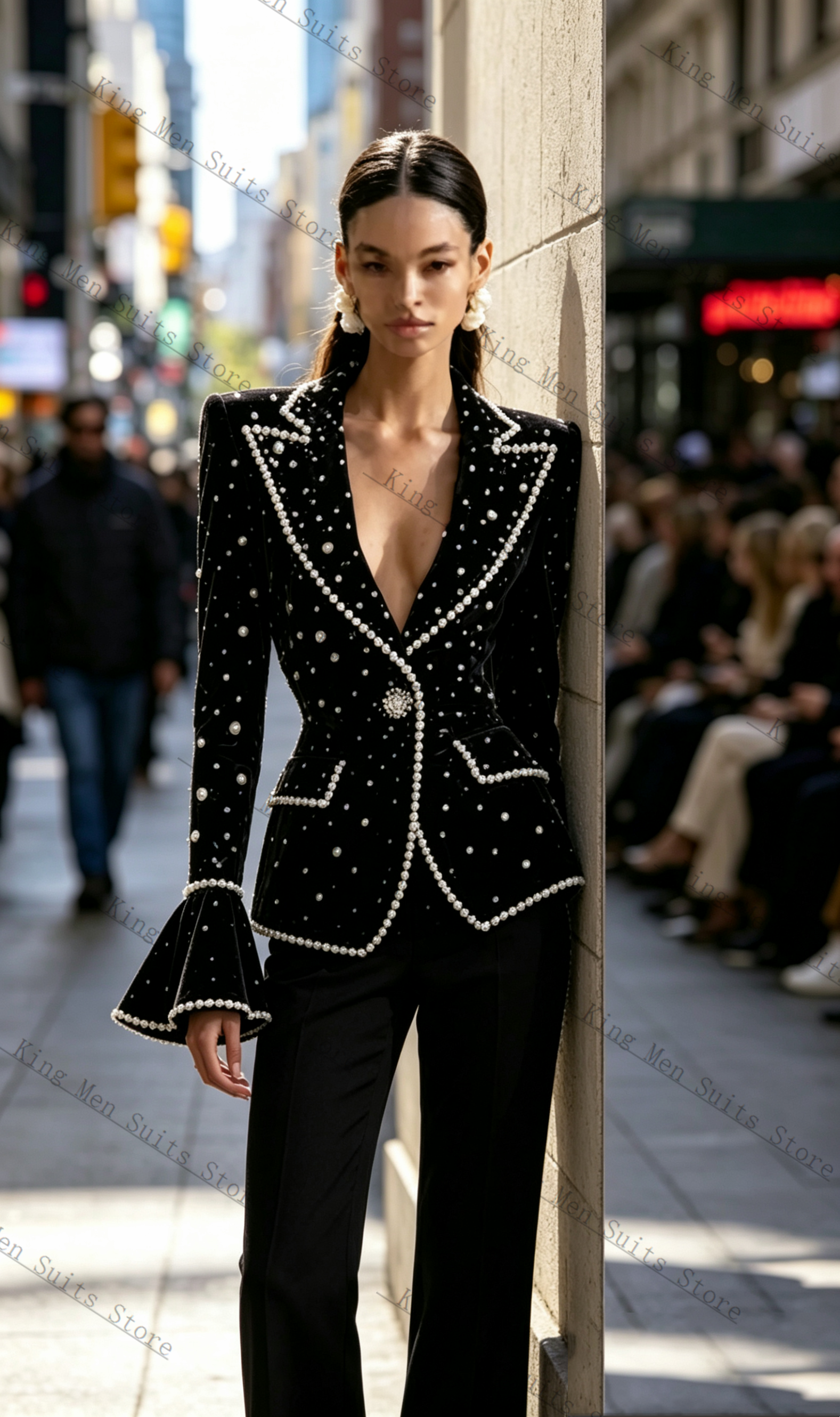 Pearls Black Formal Women Suit - Women Formal Wear Black review and price