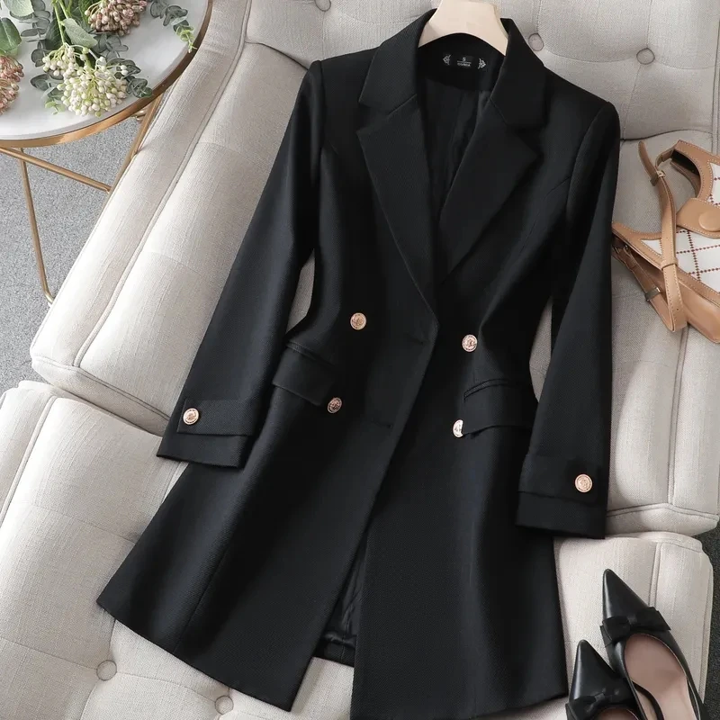 Autumn Winter Jacket Women Lon - Women Formal Wear Black review and price
