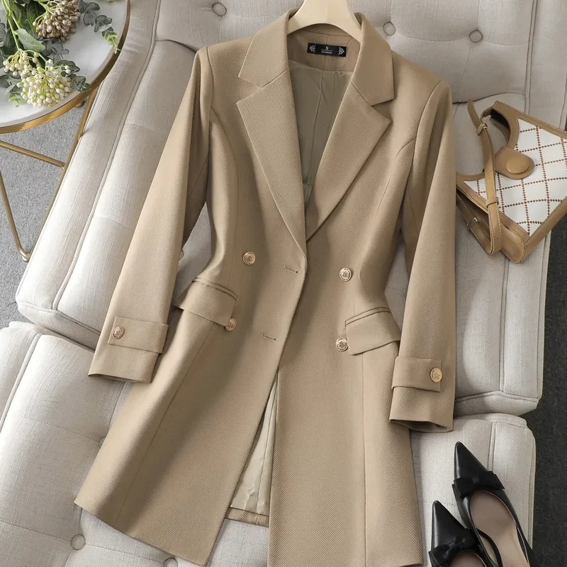Autumn Winter Jacket Women Lon - Women Formal Wear Black review and price