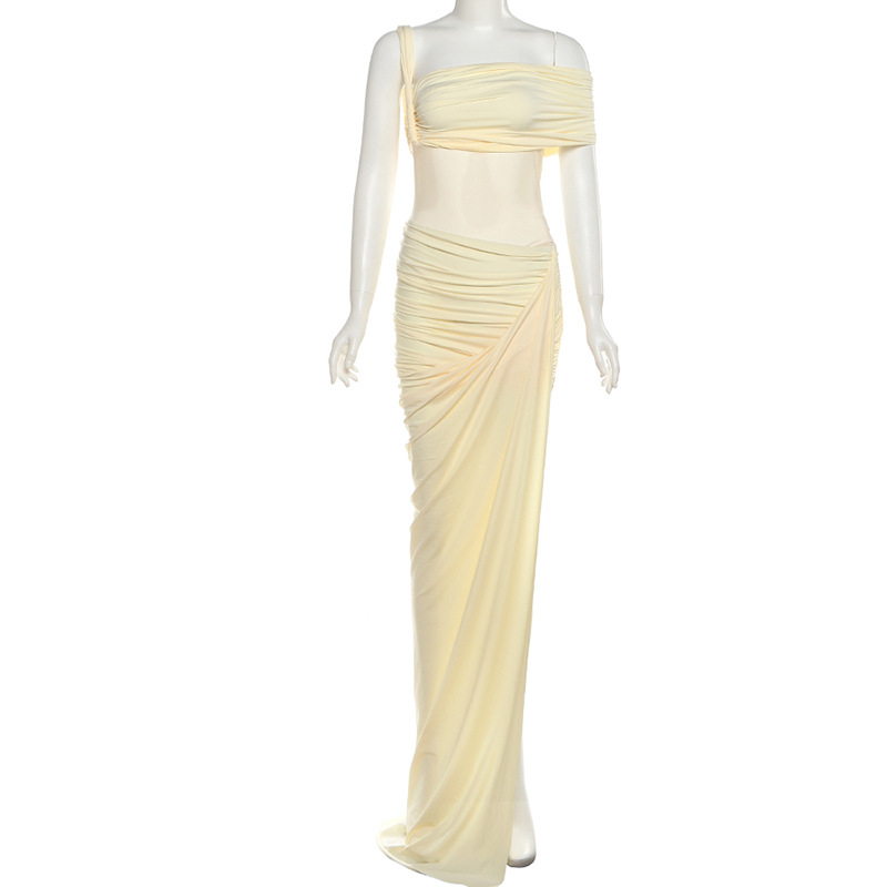 Yellow Women Prom Dress 2 Pcs  - Women'S Formal Wear Jumpsuit review and price