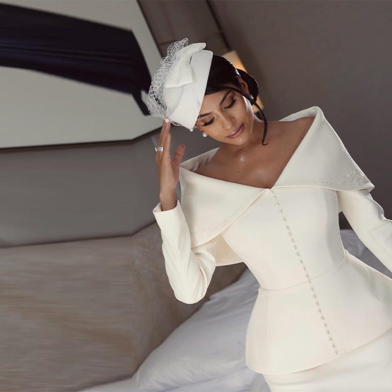 Elegant French White Peplum Tw - Formal Women'S Wear review and price