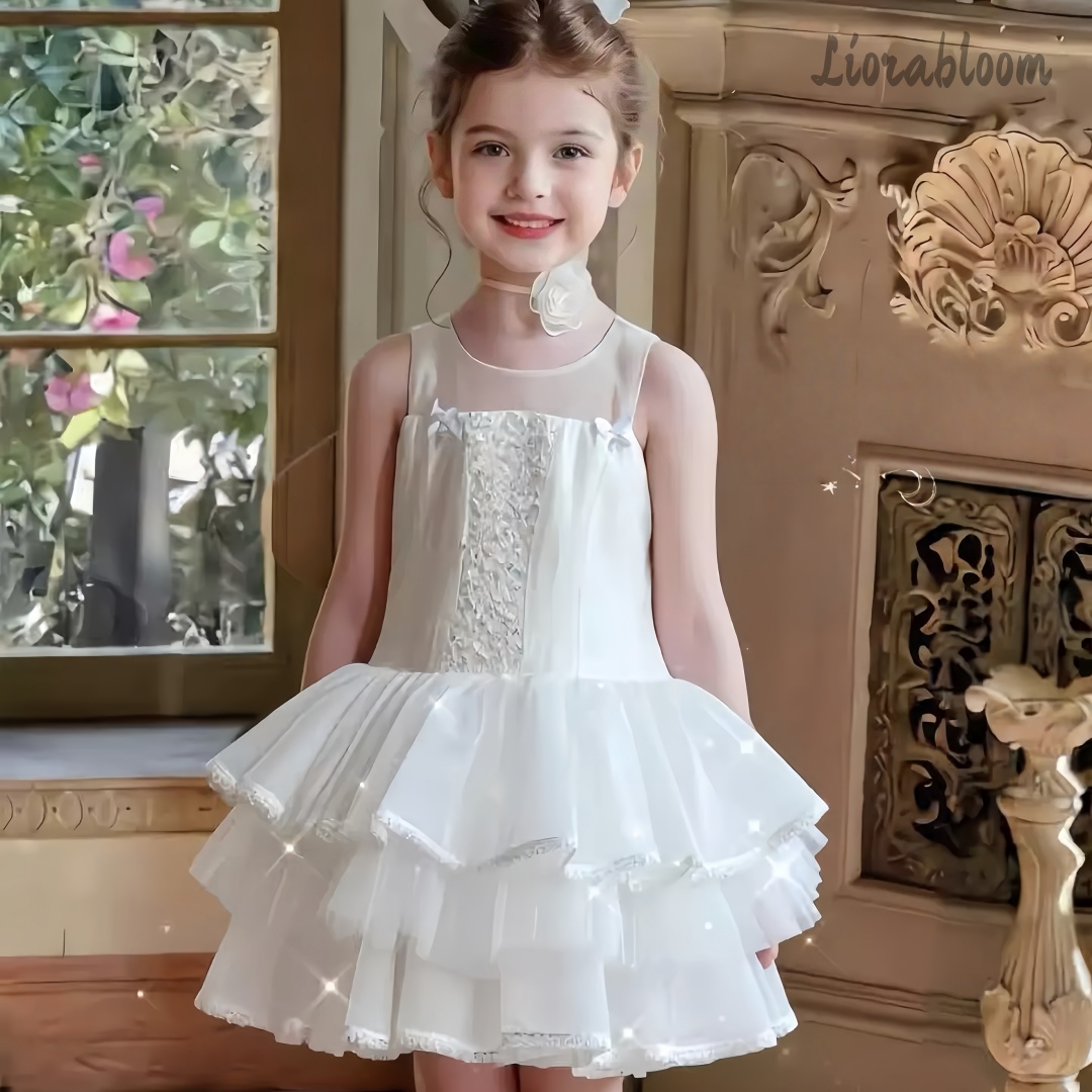 Girls' White Embroidered Forma - Women'S Formal Wear For Girls review and price
