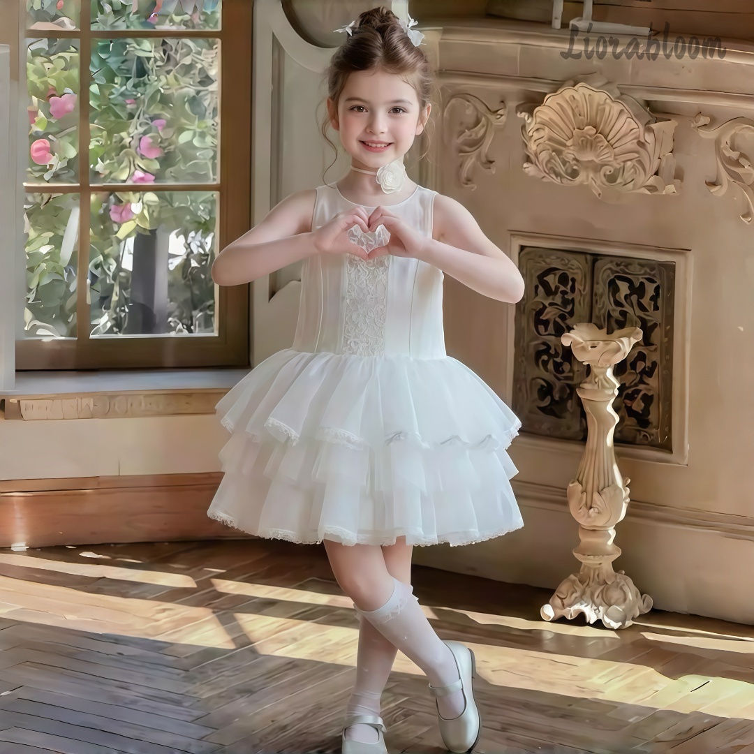 Girls' White Embroidered Forma - Women'S Formal Wear For Girls review and price