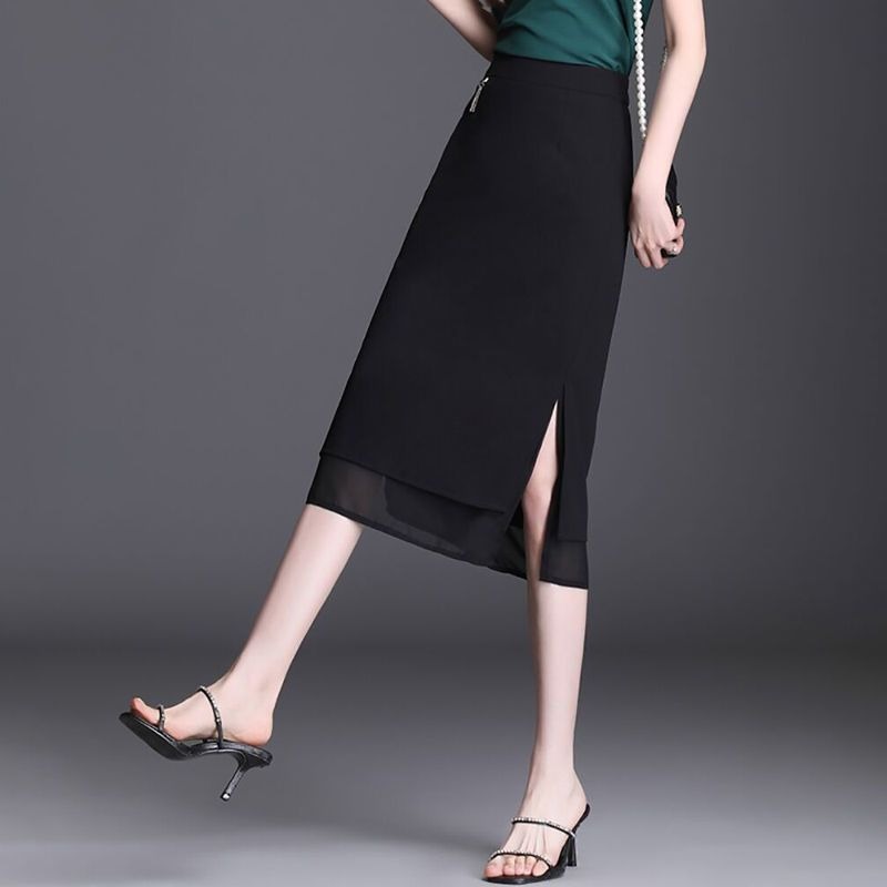 Women High Waist Black Midi Sk - Women Formal Wear With Skirt review and price