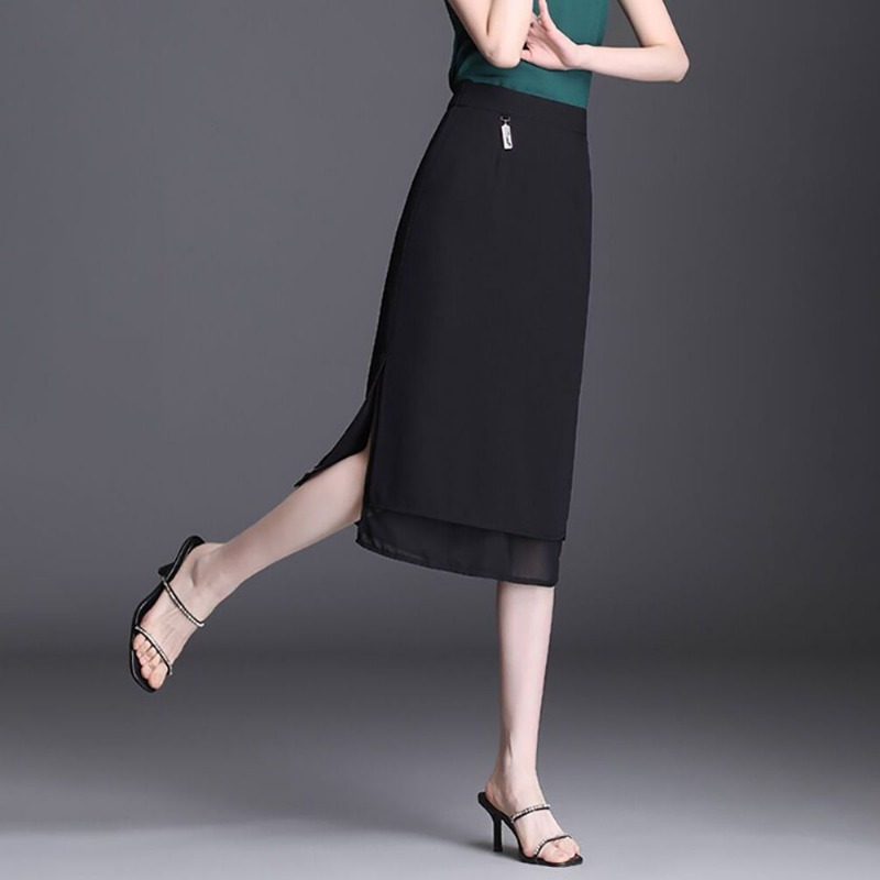 Women High Waist Black Midi Sk - Women Formal Wear With Skirt review and price