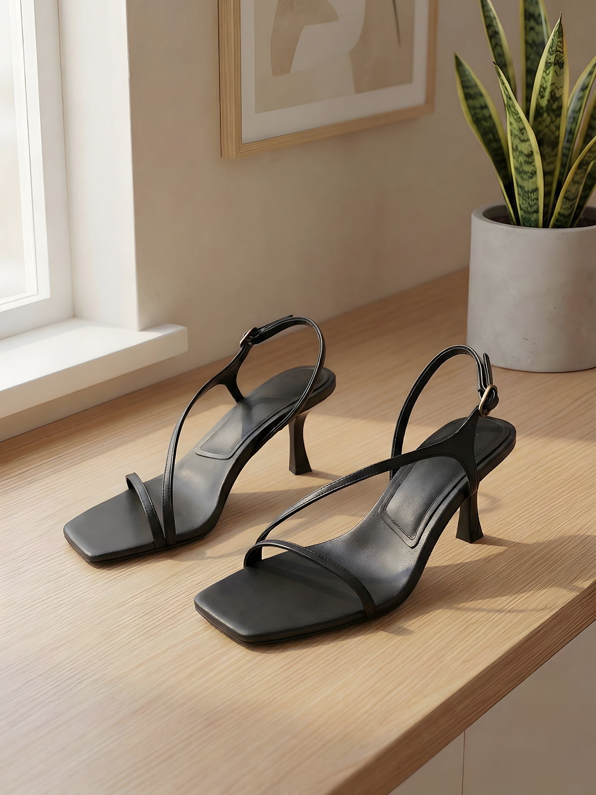 Elegant Genuine Leather Strapp - Kitten Heel Women review and price