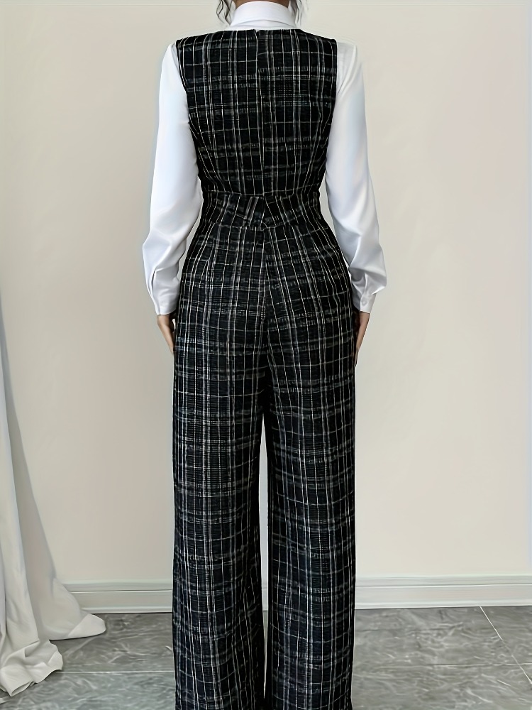 Women High Waist Wide Leg Plai - Women'S Formal Wear Jumpsuit review and price