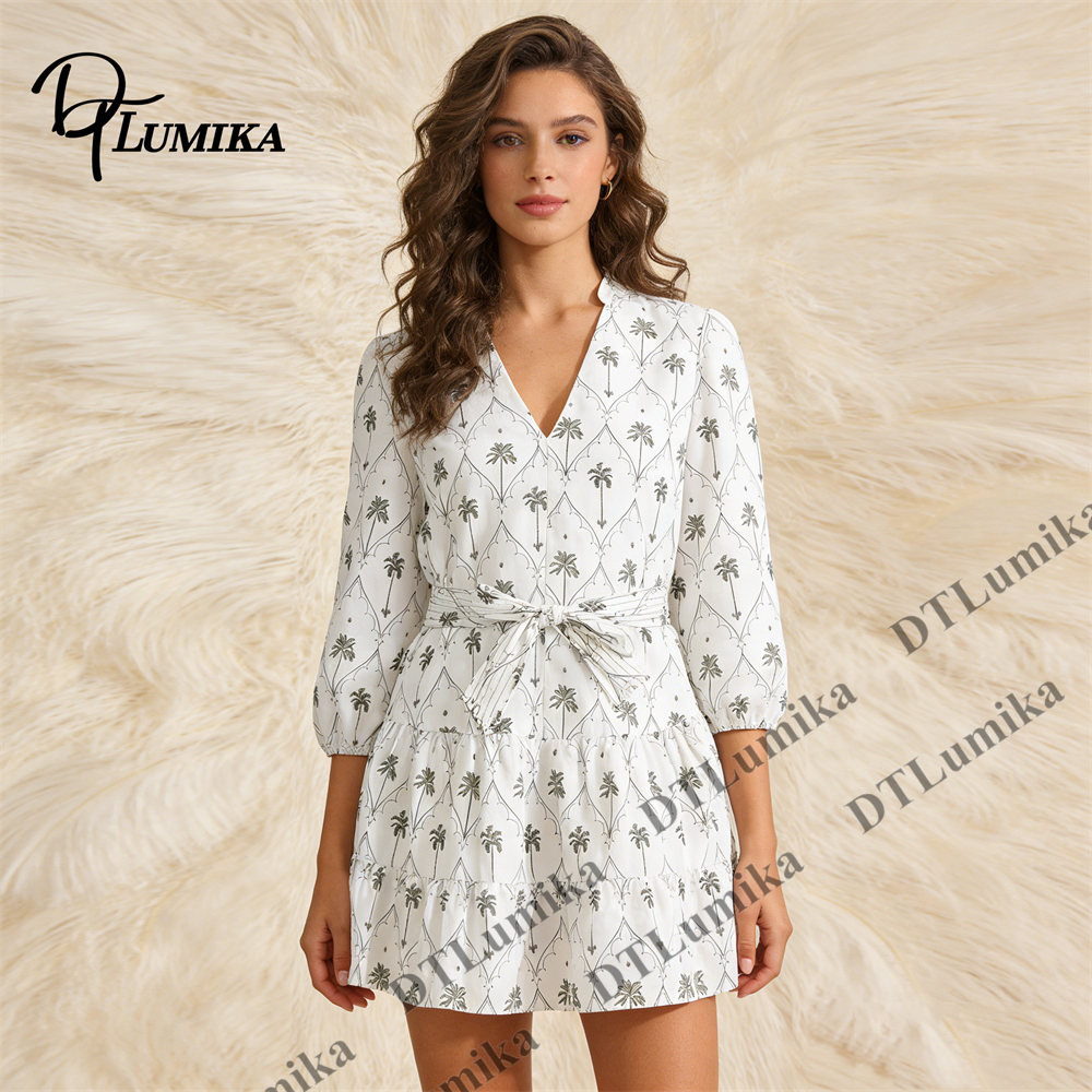 DTLumika Palm Tree Print Wrap  - Women'S Formal Resort Wear review and price