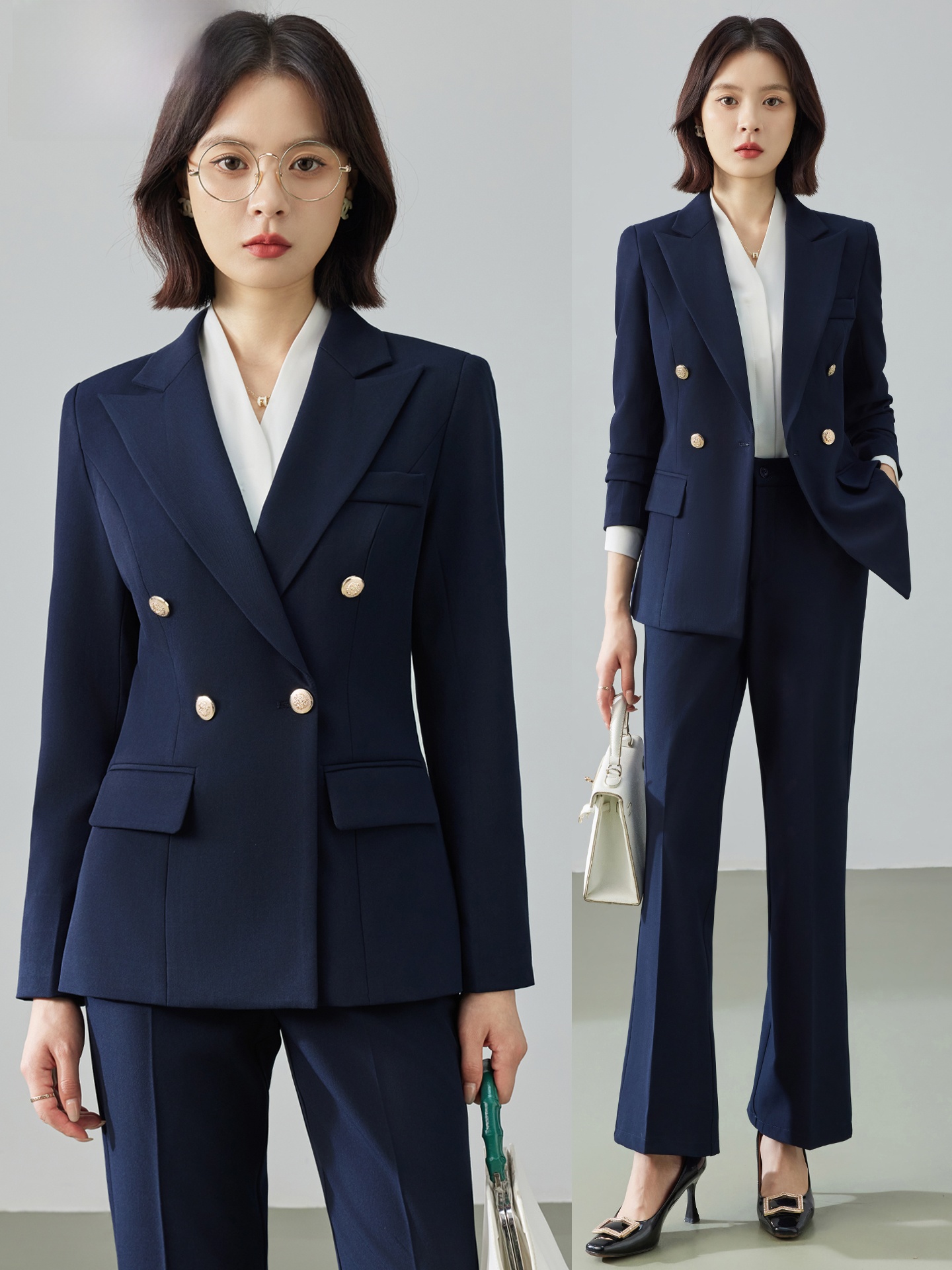 Cobalt Blue Suit Set for Women - Women Formal Wear Look review and price